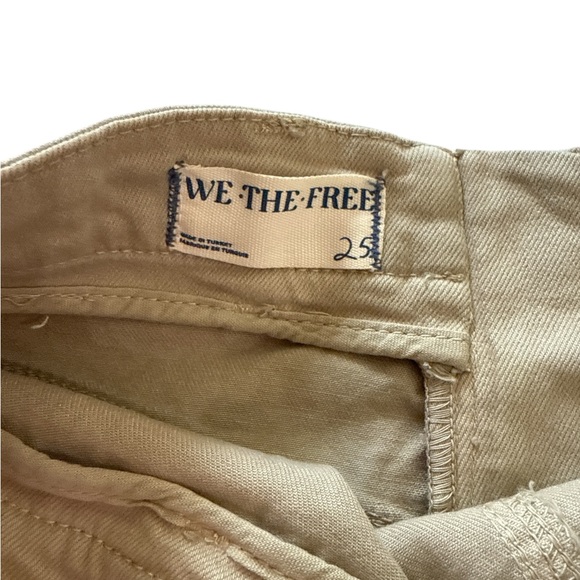 We The Free Cargo Utility Shorts Khaki Size 25 High Rise Military Style - Picture 5 of 11